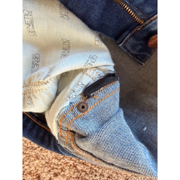 Genetic Los Angeles Hepburn High Rise Cropped Flare Jeans Medium Wash Raw Hem 29 - Picture 6 of 9